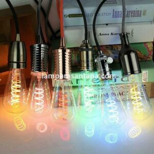 Bombillas Edison filamento led curvado colores