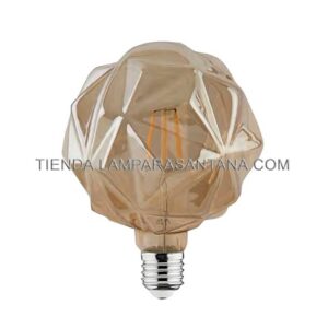 Bombilla globo led Ámbar modelo diamante