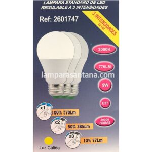 Bombilla led regulable 3 intensidades