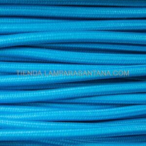 Cable de tela azul claro