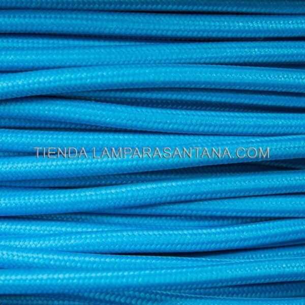 Cable de tela azul claro