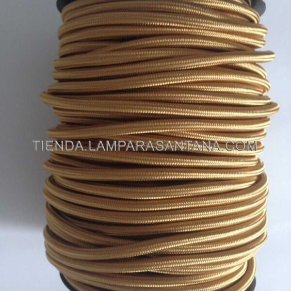 Cable de tela champagne
