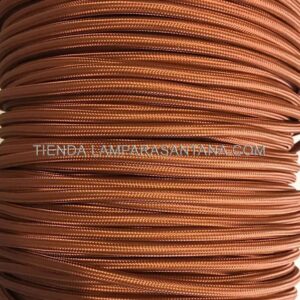 Cable de tela marrón claro