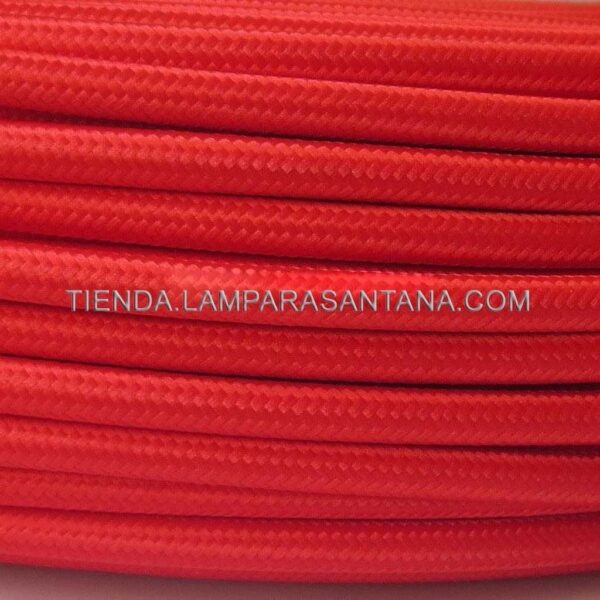 Cable de tela rojo