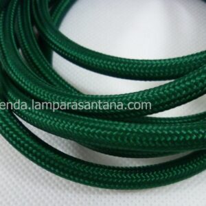 Cable de tela verde oscuroo