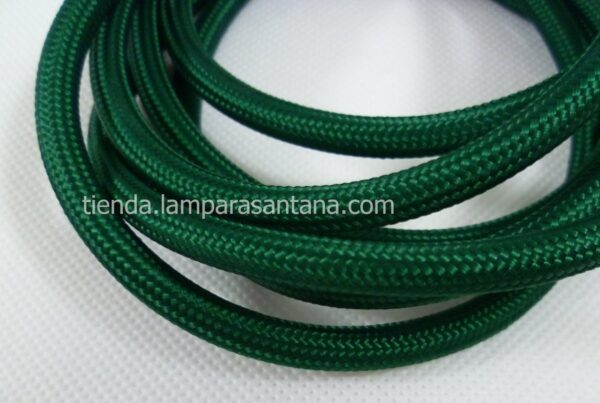 Cable de tela verde oscuroo