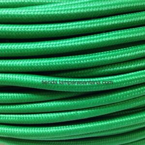 Cable de tela verde claro