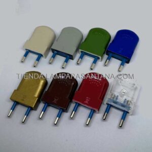 Clavija decorativa Vintage para lámparas (varios colores)