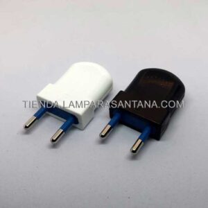 Clavija decorativa Vintage para lámparas blanca o negra