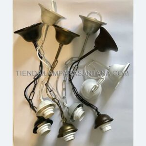 Conjunto Florón cadena y portalámparas