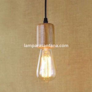 Cubre portalámparas cilíndrico roble