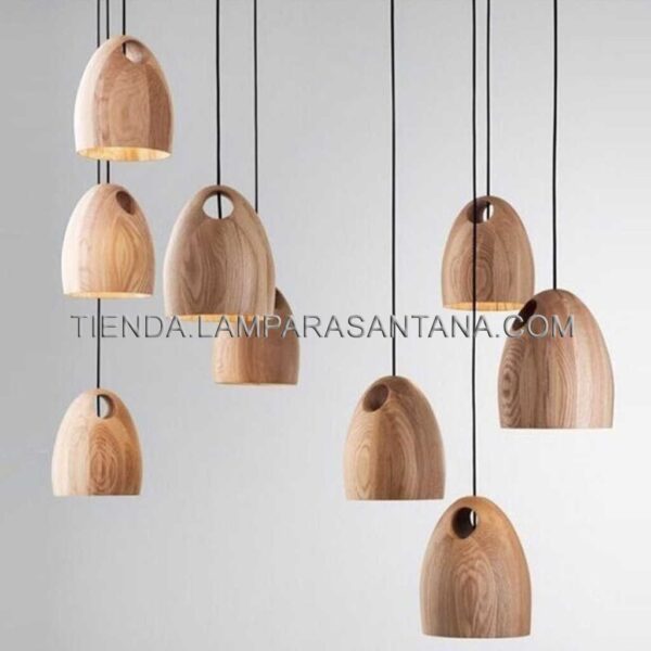 Cubre PortalƔmparas Madera Campana