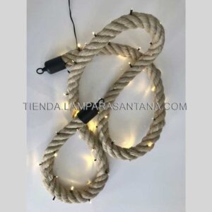 Guirnalda con soga de cáñamo