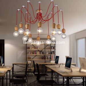 Lámpara Araña de madera