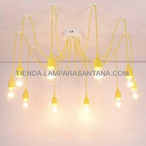Lámpara Araña Silicona Amarilla