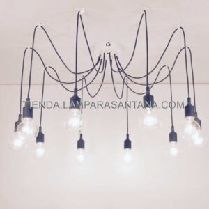 Lámpara Araña Silicona Gris