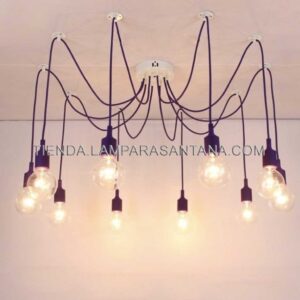 Lámpara Araña Silicona Morada
