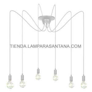 Lámpara Araña Blanca 6 brazos