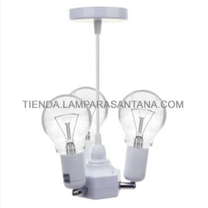 Lámpara colgante con 3 casquillos
