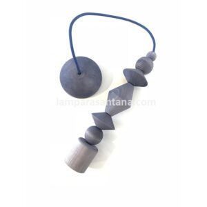 Lampara colgante madera añil