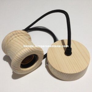 Lámpara colgante de madera Columna