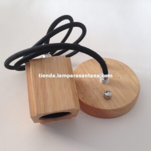 Lámpara colgante de madera Cuadrada