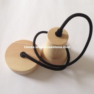 Lámpara colgante de madera Foco