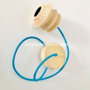 Lámpara colgante madera modelo pagoda