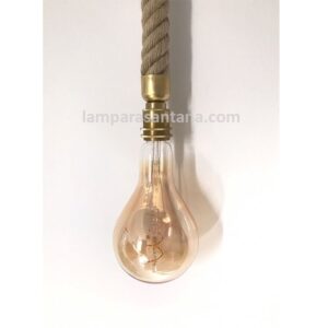 Lámpara colgante rústica soga