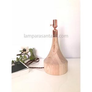 Lámpara de mesa o suelo madera cobre