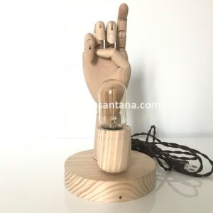 Lámpara sobremanera madera articulada