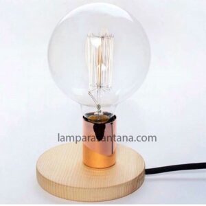 Lámpara sobremesa madera basica