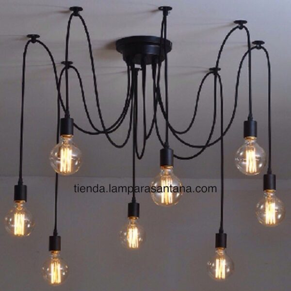 Lámpara Araña Vintage 8 brazos