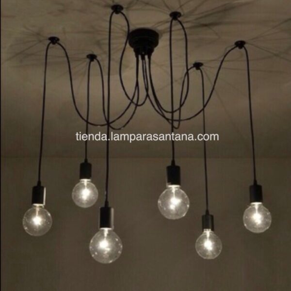 Lámpara Araña Vintage 6 brazos