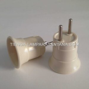 Portalámparas con clavija