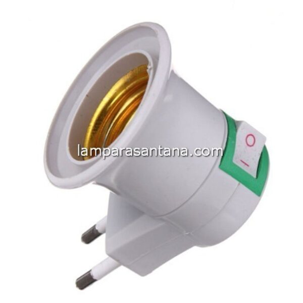 Portalámparas interruptor con clavija bipolar)