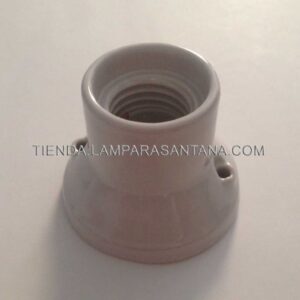 Portalámparas esmaltado recto E27
