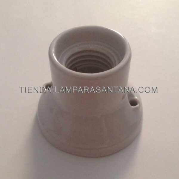 Portalámparas esmaltado recto E27