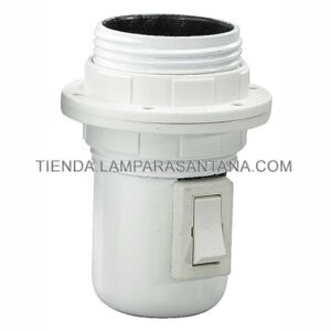 Portalámparas interruptor blanco
