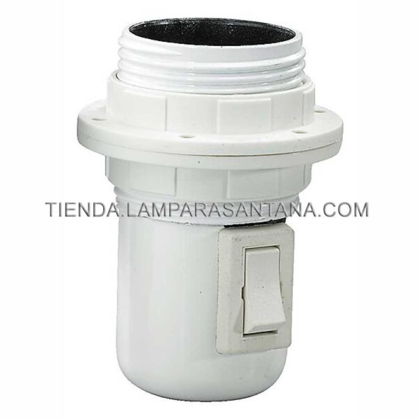 Portalámparas interruptor blanco