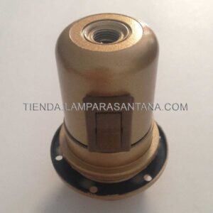 Portalámparas interruptor dorado