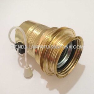 Portalámpara metálico E27 con cadena