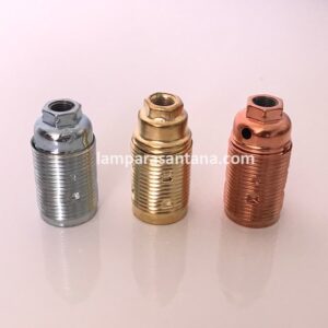 Portalámparas metálico e14 vintage