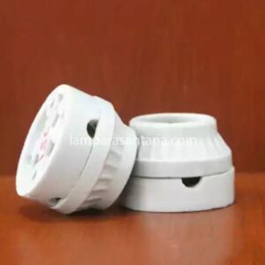 Portalámparas zócalo retro porcelana