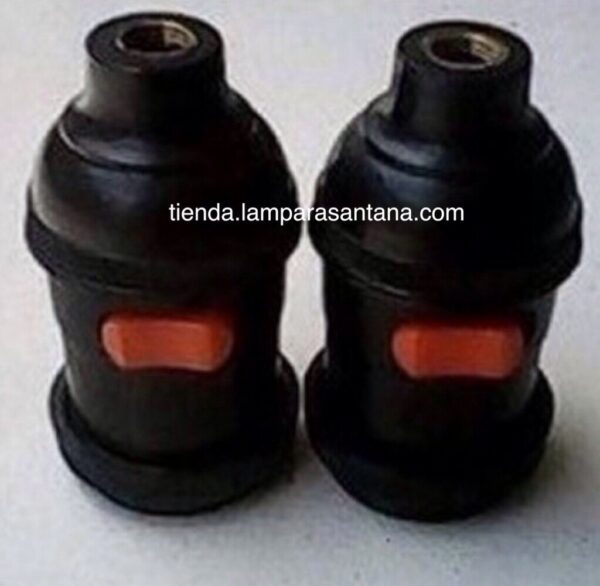 Portalámparas con interruptor Rojo