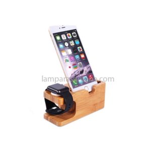 Soporte bambú para iPhone