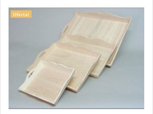 Bandeja con forma madera