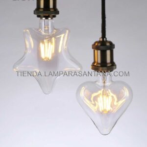 Bombilla Filamento Led Corazón o Led Estrella
