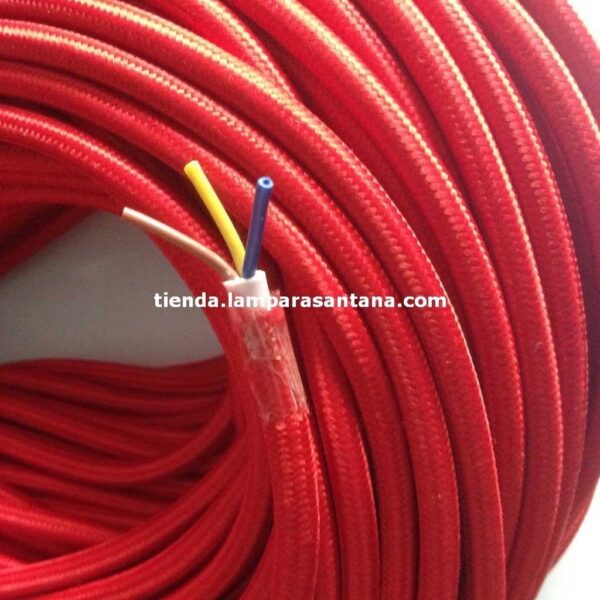 Cable tela rojo 3 hilos T.T