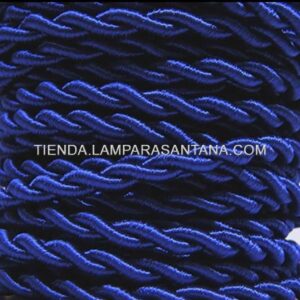 Cable trenzado seda azul